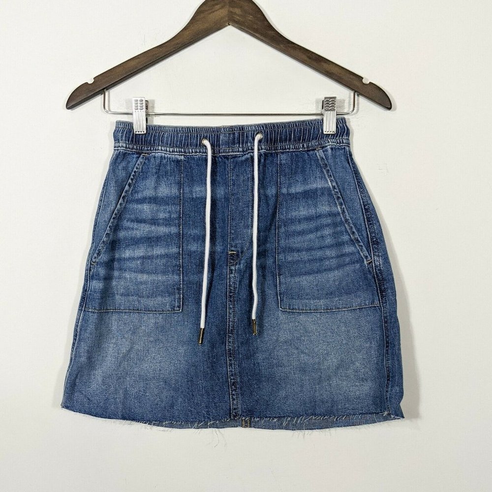 HUDSON Women's Utility Drawstring Denim Skirt